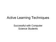 Active Learning Techniques