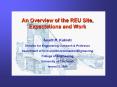 An Overview of the REU Site, Expectations and Work PowerPoint PPT Presentation