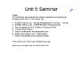 Unit 5 Seminar PowerPoint PPT Presentation