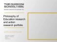 Philosophy of Education research and action research portfolio PowerPoint PPT Presentation