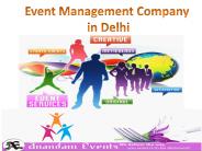 Event Management Company In Delhi