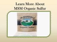 Pure MSM Organic Sulfur Crystals