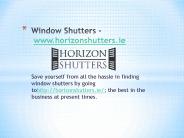 Window Shutters - www.horizonshutters.ie