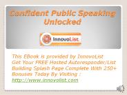 Confident Public Speaking Unlocked