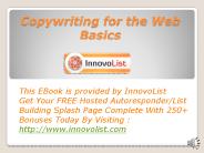 Copywriting for the Web Basics