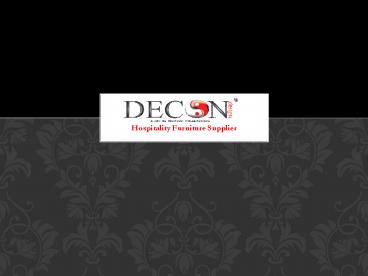 Hospitality Furniture Supplier Malaysia