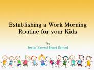 Establishing a Work Morning Routine for Your Kids