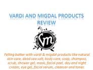 Vardi and Migdal Products Review