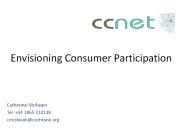 Envisioning Consumer Participation