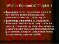 What is Economics? Chapter 1 PowerPoint PPT Presentation