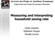 Measuring and interpreting household saving rate