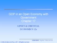 GDP in an Open Economy with Government Chapter 17