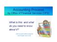 Accounting Process by Office of Financial Services (OFS) PowerPoint PPT Presentation