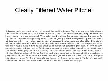 Clearly Filtered Water Pitcher Coupon