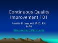 Continuous Quality Improvement 101 PowerPoint PPT Presentation