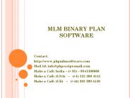 MLM Binary Plan Software
