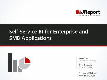 Self Service BI for Enterprise and SMB Applications
