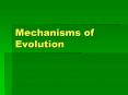 Mechanisms of Evolution PowerPoint PPT Presentation