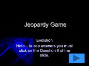 Jeopardy Game