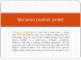 Women's Leather Jacket PowerPoint PPT Presentation
