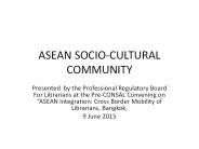 ASEAN SOCIO-CULTURAL COMMUNITY