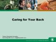 Caring%20for%20Your%20Back PowerPoint PPT Presentation