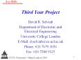 Third Year Project PowerPoint PPT Presentation