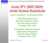 David H. Bromwich1,2 and Keith M. Hines1