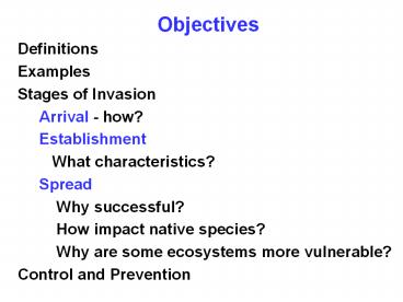 Objectives