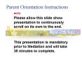 Parent Orientation Instructions PowerPoint PPT Presentation
