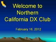 Welcome to Northern California DX Club