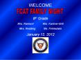 Welcome to  FCAT Family Night