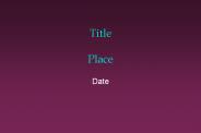 Title  Place