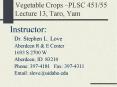 Vegetable Crops  PowerPoint PPT Presentation