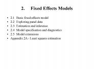 2. Fixed Effects Models