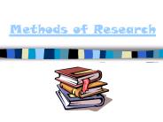 Methods of Research