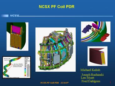 NCSX PF Coil PDR