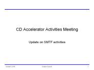 CD Accelerator Activities Meeting