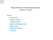 Requirements of technical systems V.Parma, TE-MSC