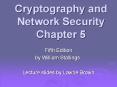 Cryptography and Network Security Chapter 5 PowerPoint PPT Presentation