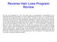 Reverse Hair Loss Program eBook Review PowerPoint PPT Presentation