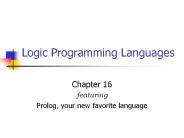 Logic Programming Languages