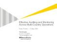 Effective Auditing and Monitoring Across Multi-Country Operations PowerPoint PPT Presentation
