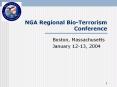NGA Regional Bio-Terrorism Conference PowerPoint PPT Presentation
