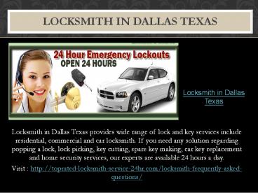 Locksmith in dallas texas