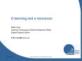 E-learning and e-resources PowerPoint PPT Presentation