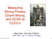 Measuring Strong Phases, Charm Mixing, and DCSD at CLEO-c