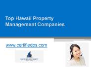 Top Hawaii Property Management Companies - www.certifiedps.com