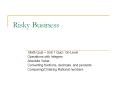 Risky Business PowerPoint PPT Presentation