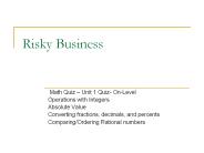 Risky Business